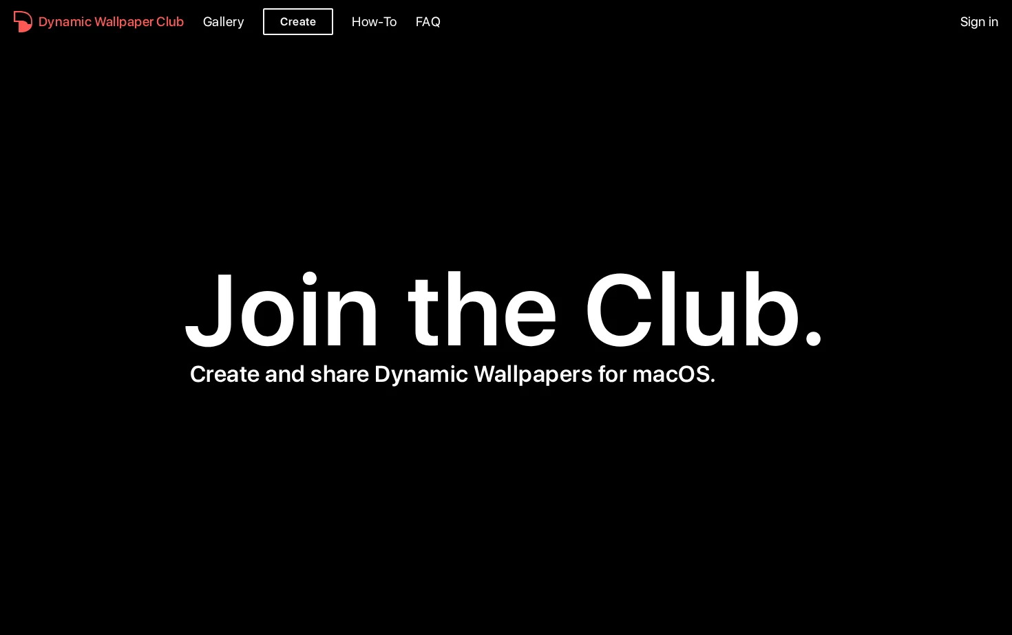 Dynamic Wallpaper Club 页面快照